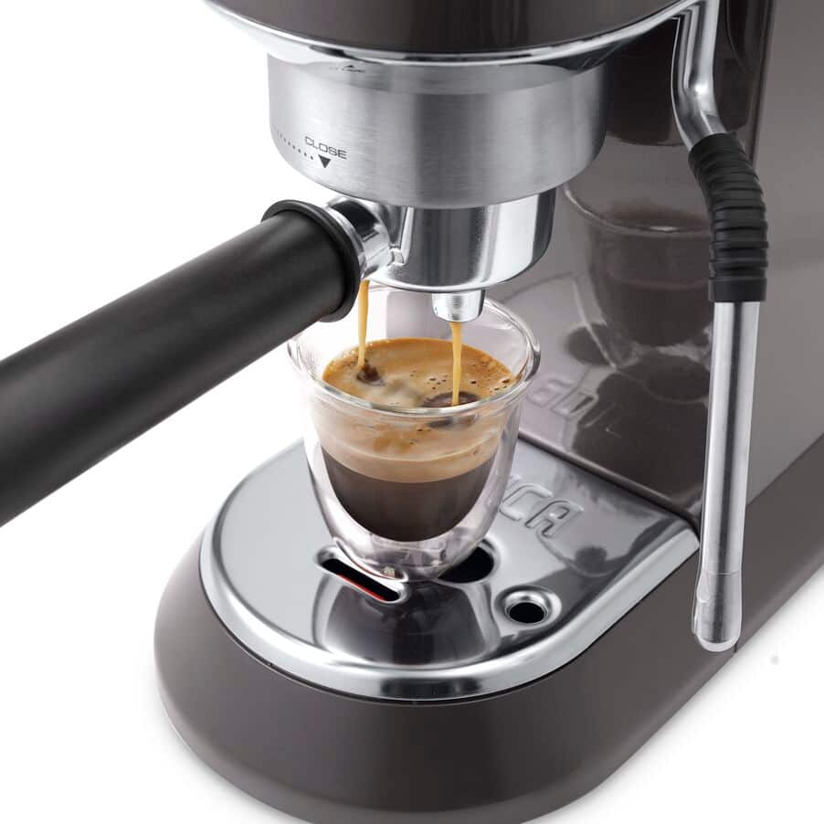 Delonghi EC885.GY Dedica Arte Manual Espresso Coffee maker with Milk Frother - Grey