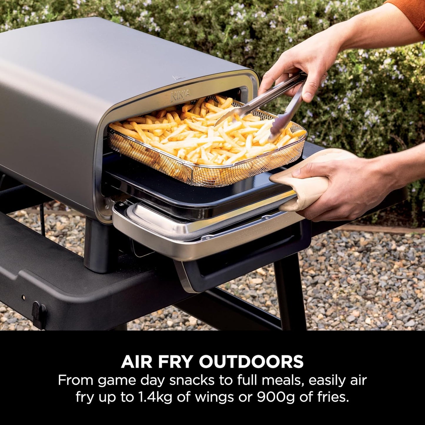 Ninja Artisan MO201UK Electric Outdoor Pizza Oven and Air Fryer - Grey