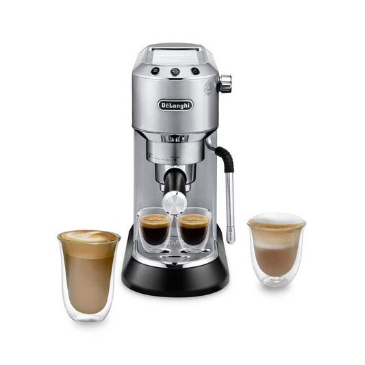 Delonghi EC885.M Dedica Arte Manual Espresso Coffee maker with Milk Frother - Silver