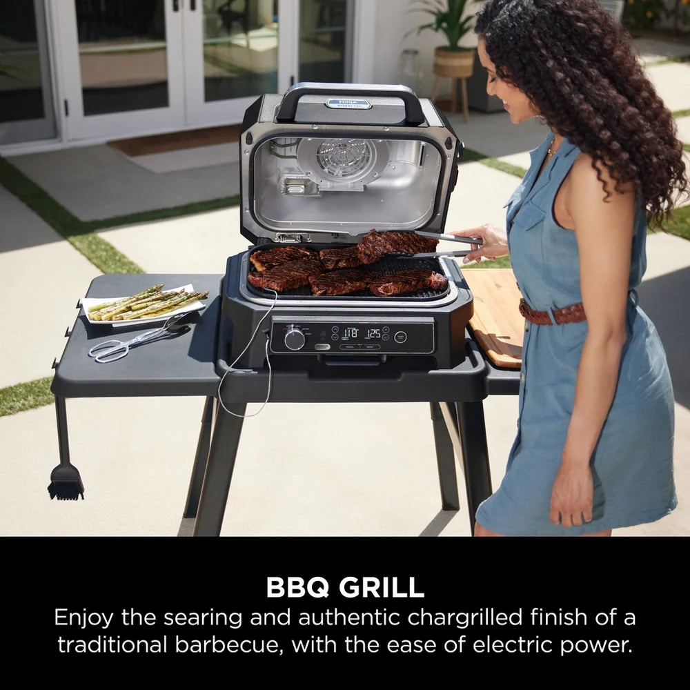 Ninja OG850UK Woodfire Pro XL Electric BBQ Grill & Smoker with Cover and Woodfire Pellets OG850UKCOVKIT