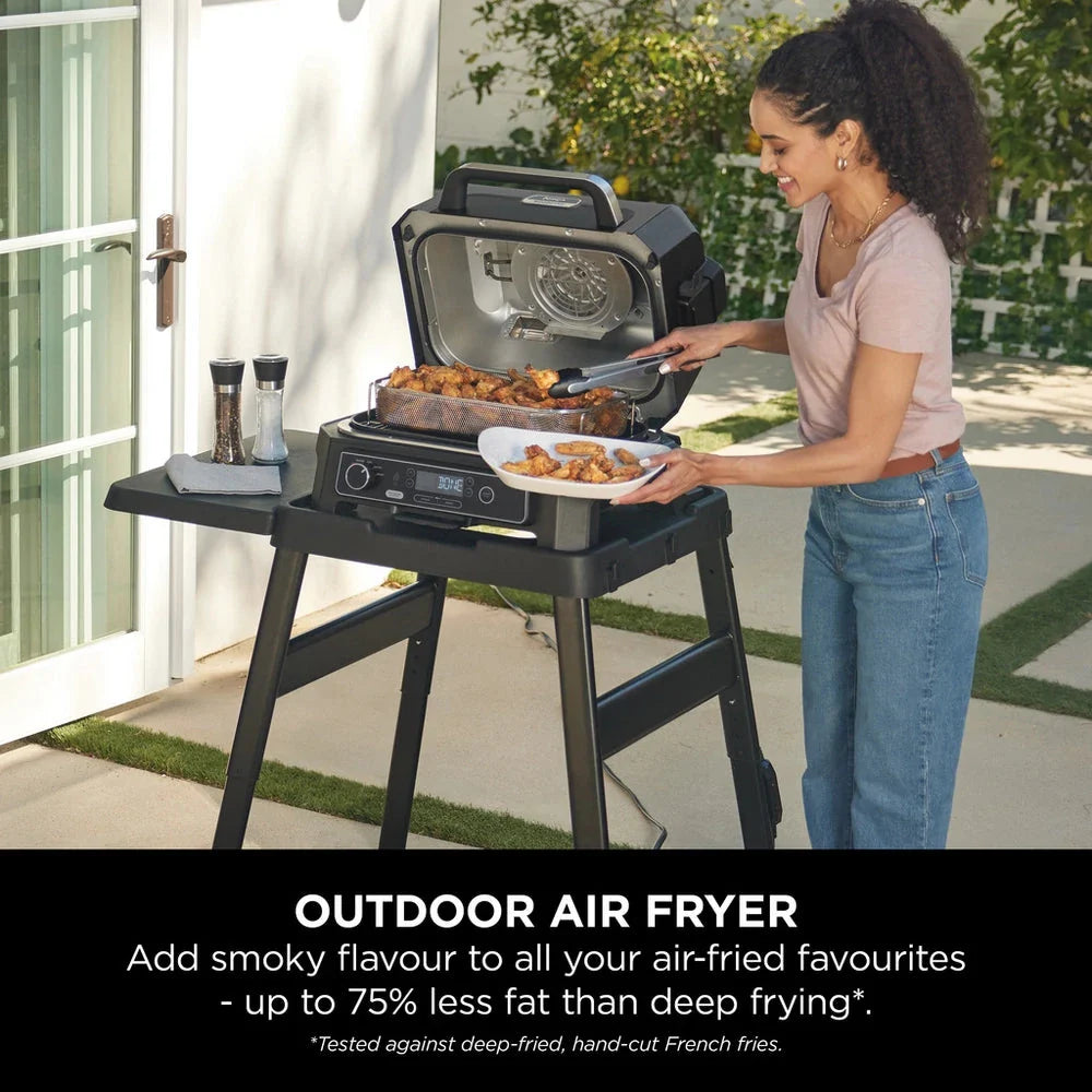 Ninja OG850UK Woodfire Pro XL Electric BBQ Grill & Smoker with Cover and Woodfire Pellets OG850UKCOVKIT