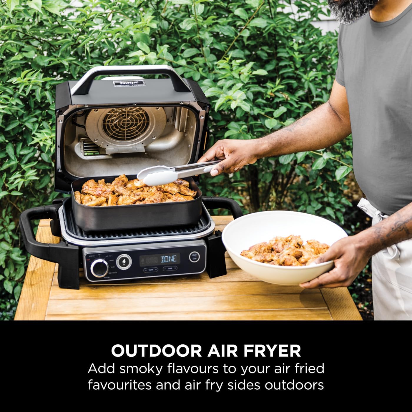 Ninja Woodfire Electric BBQ Grill and Smoker with Cover OG701UKCOVERKIT - CLEARANCE