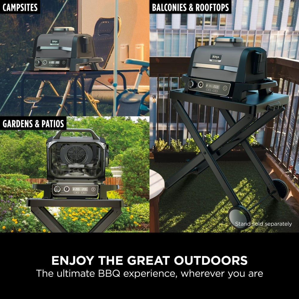 Ninja Woodfire Electric BBQ Grill and Smoker with Robust Blend Pellets OG701UKPELKIT