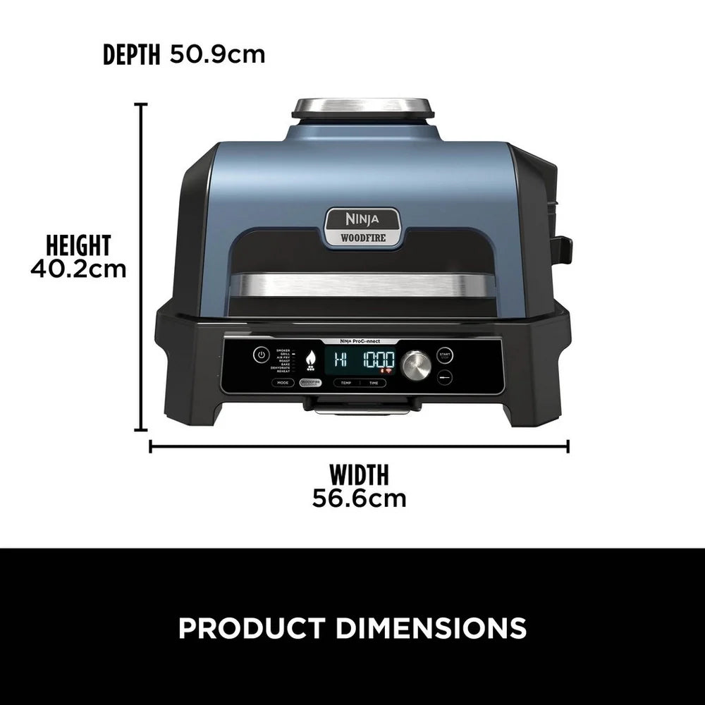 Ninja Woodfire Pro Connect XL Electric BBQ Grill and Smoker OG901UK - Clearance